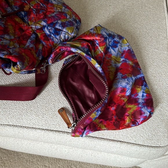 MZ Wallace Red and Blue Quilted Backpack - Picture 12 of 12